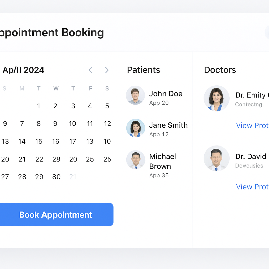 Giao diện dự án Zalo Mini App - Đặt hẹn y tế